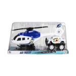 Friction Helicopter & Police Vehicle 29cm - 2 piece set